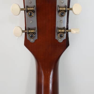 Vintage 1960s Harmony Kay Silvertone Stella Bigger Body Version Of Stella Cowboy Acoustic Concert 00 Size Guitar Made in USA Blonde Clean Time Warp Clean Chipboard Case image 15