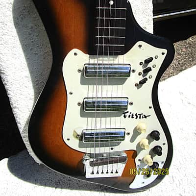 Alamo Fiesta Guitar, 1960's , Antonio, Texas, USA, 3 PU's, Case image 4
