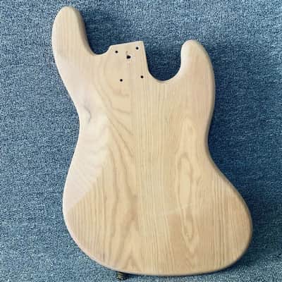 Left Hand Jazz Bass Style Body in Natural Ash, Unfinished image 8