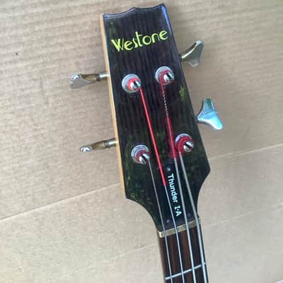 Westone Thunder 1 A Lefthand Lefthanded bass made in Japan active 18 volt  ULTRA RARE Lefty model image 4