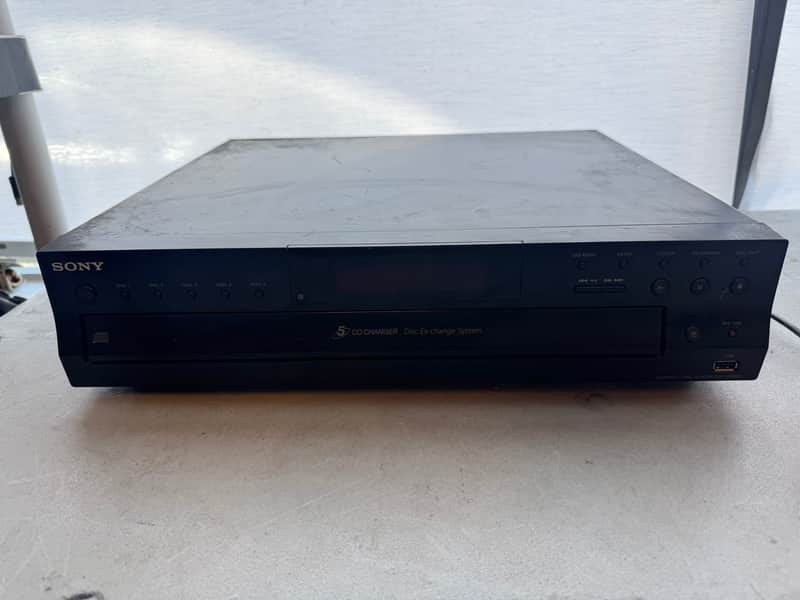 Sony CDP-CE500 5 Disc CD Changer Player USB Recorder Tested Working No Remote image 1