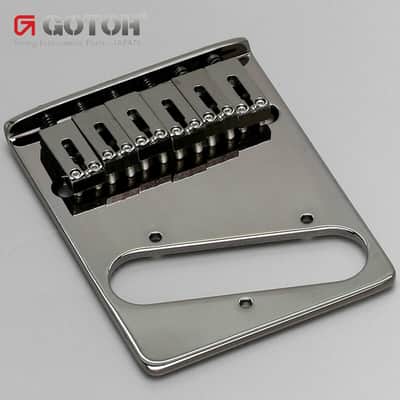NEW Gotoh GTC202 Telecaster Style Guitar Bridge Tele Steel Saddles - COSMO BLACK image 1