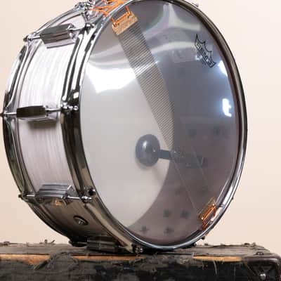 Pearl President Series 5.5x14 Phenolic White Oyster Snare Drum image 11