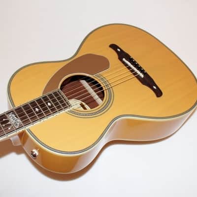 Fender Ron Emory Loyalty Parlor Acoustic Guitar Ash Butterscotch image 6