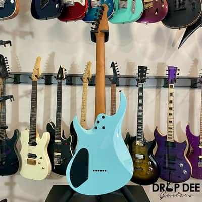 Balaguer Select Series Diablo Retro 27 HT Electric Guitar w/ Bag-Gloss Solid Cerulean Blue image 12