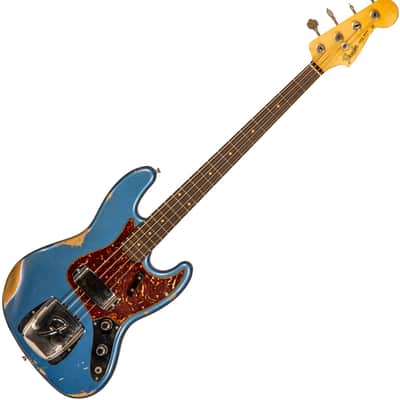 Immagine Fender CUSTOM SHOP JAZZ BASS 1961 RW #CZ556667 - HEAVY RELIC LAKE PLACID BLUE 1961 - 1
