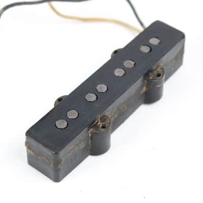 1965 Vintage Fender Jazz Bass BRIDGE Pickup Rewound L-Series Grey Bottom USA 1960s Pre-CBS image 3