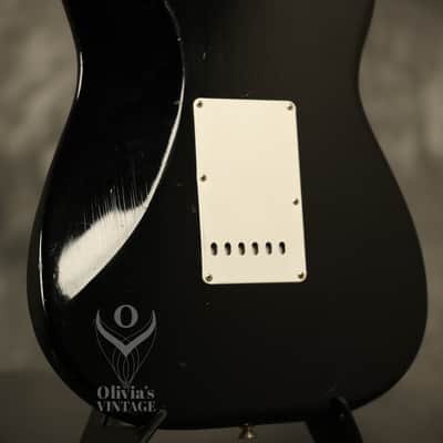 1960 Fender LEFT-HANDED Stratocaster factory assembled with '57 neck Custom Color BLACK with GOLD hardware!!! image 10
