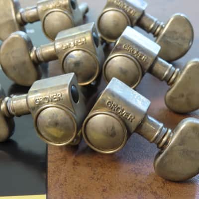 aged GROVER nickel Rotomatic tuners RELIC 4 Les Paul 335 SG 102-18N 18:1 image 1
