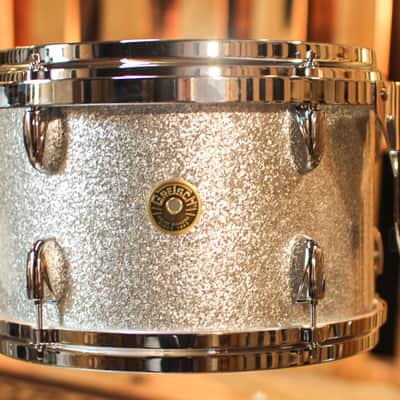 Gretsch USA Custom Silver Sparkle Nitron Drum Set - 14x18,8x12,14x14 - SO#1323839 image 4