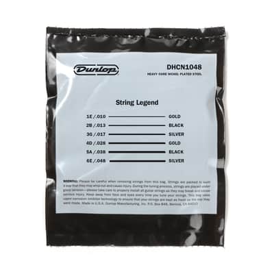Dunlop DHCN1048 Heavy Core Nickel-Plated Steel Electric Guitar Strings (10-48) image 3