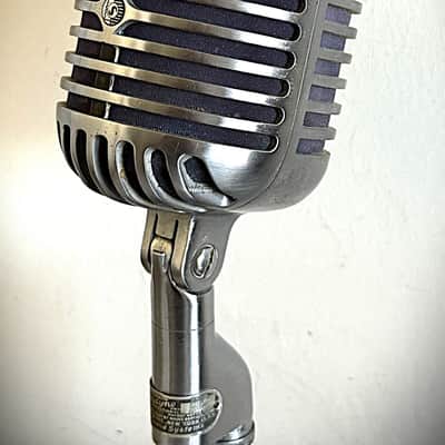 Gorgeous 1950's Shure/Bogen U10X Dynamic Microphone, works, w/cable, stand (55) imagen 4