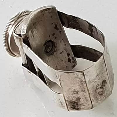 Ben Davis Vocaltone Silver Jazz Bb Clarinet Mouthpiece + Ligature - Vintage Rare image 8