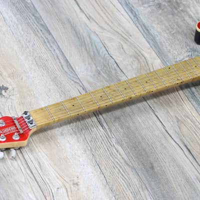 Tone King! Ernie Ball Music Man Axis 2010 Trans Red + OHSC image 5