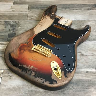 Made to Order - FRANCHIN Mercury guitar body SRV #1 REPLICA Relic Aged Sunburst 100% Nitro Lacquer Alder Stratocaster-Strat-S-Style Made in Italy image 3