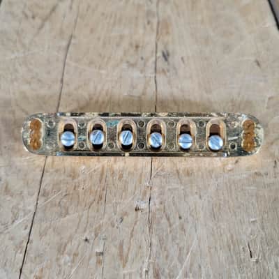 Gibson Three Point Top Adjust Gold Tune-o-Matic Bridge Explorer etc- Gold image 3