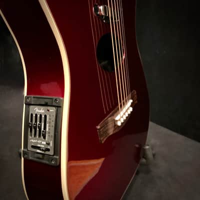 Fender Telecoustic Deluxe - Candy Apple Red image 14