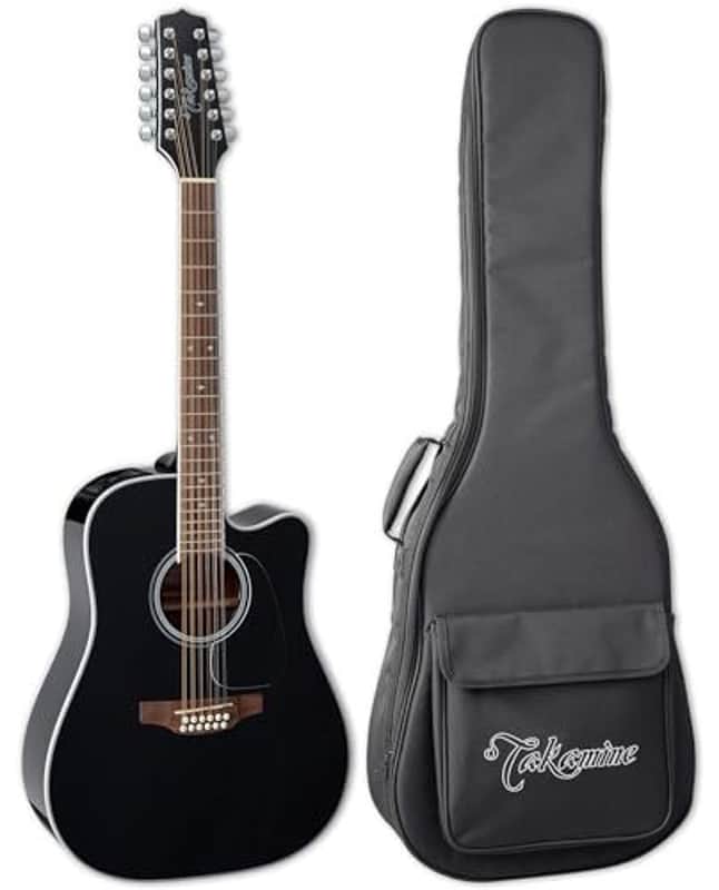 Takamine GD-38CE 12-string Acoustic-electric Guitar - Black image 1