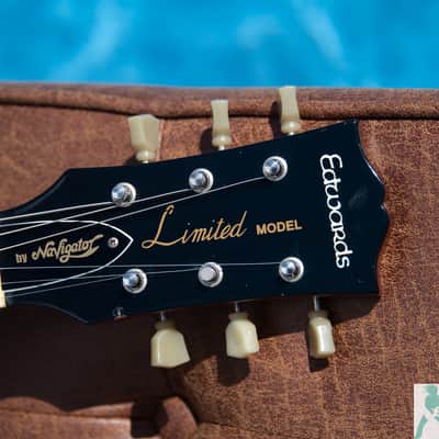 1990's Edwards (by Navigator) Limited Model '59 Les Paul Style - Single Cut with Rare Open Book  Headstock w USA Seymour Duncan Pickups - Made in Japan - Pro Set Up w Perfect Frets/Action/Intonation image 3