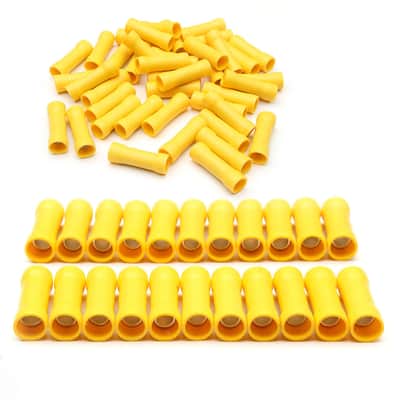 Absolute 100 12-10 Gauge AWG YELLOW insulated crimp terminals Crimping connector image 2