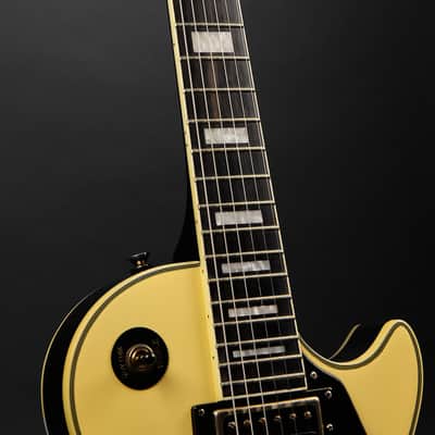 2012 Epiphone Les Paul Custom Blackback Antique Ivory image 6