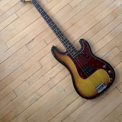 1970 Fender Precision Bass Guitar Sunburst image 2