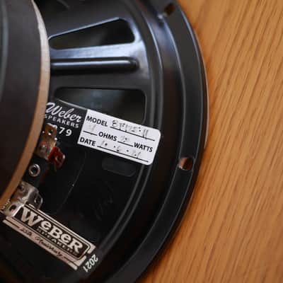 Weber 8F125 8" Ceramic Speaker (Vintage Series Ferromax 8F125H, 4 Ohms, 20 Watts, 8 Inch, Hemp Cone) for Fender Champ image 2