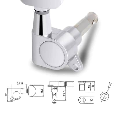 Sealed String Tuning Pegs Tuning Keys Grover Machine Heads Tuners for Electric Guitar or Acoustic Guitar 6 In Line for Right Handed Half Round Chrome., TP 06-CR-6R image 3