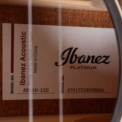 Mint Ibanez AE410 AE Acoustic-Electric Guitar, Macassar Ebony Fingerboard, Solid Sitka Spruce Top image 10