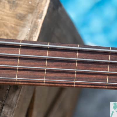 Rare 1991 Fender PBAC-100 FL - 7lbs 10 oz's! Fretless Electric Acoustic Bass - Nitro Vintage Lacquer - Made in Japan (Fuji-Gen) image 12
