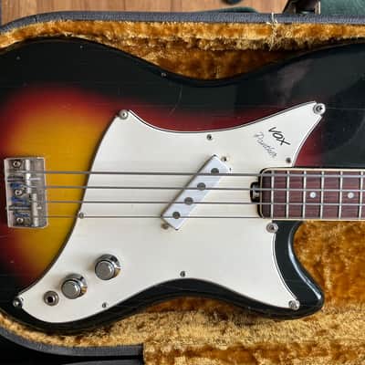 Vox Panther short scale vintage bass guitar Eko Italian mid-late 60s - Sunburst image 13