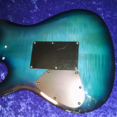 1991 Ibanez USA Custom S Saber Body Blue Mahogany Flamed maple image 16