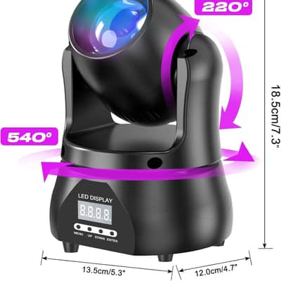 40W LED Moving Head Light RGBW Beam Lighting Stage Lights with DMX Sound Activated Auto Mode for Parties Wedding Clue Live Band Show Church image 2