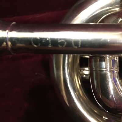 Ultra Rare  Silver with Gold Accents 1971 Holton c-150 Pocket Cornet/Trumpet image 6