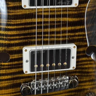 2025 PRS 40th Anniversary Hollowbody II Piezo One Piece 10-Top & Back! - Yellow Tiger image 13