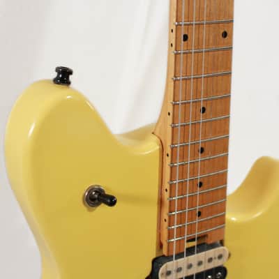 Late 90's Peavey Wolfgang Special Electric Guitar w/ Floyd Rose & D-Tuna in Yellow (Originally Ivory) image 5