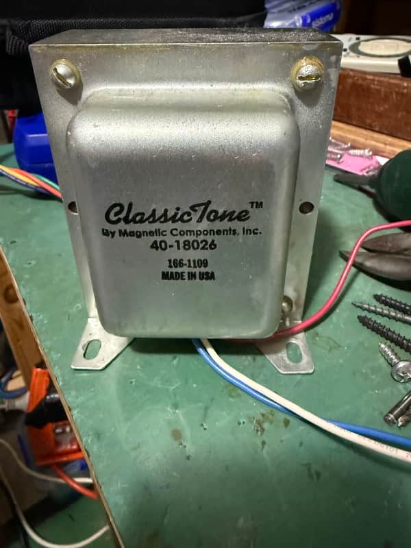 Magnetic components Valve Amplifier Classic Tone 40-18026 100W RMS Output Transformer 2024 - Silver image 1