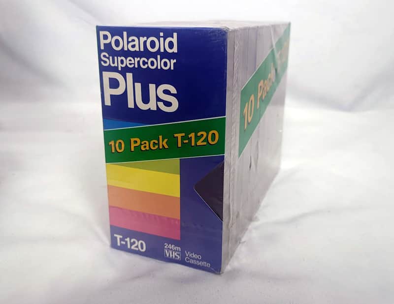 Polaroid Supercolor Plus T-120 VHS Video Cassette Tapes New in Wrap - Lot of 7 image 1