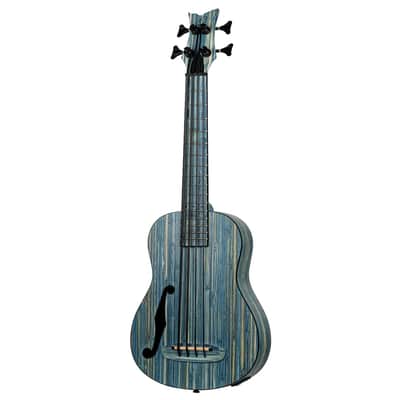 Ortega RUSWB-UB Bamboo Series Solid Bamboo Top & Neck Short Scale 4-String Acoustic-Electric Uke Bass w/Deluxe Gig Bag image 4