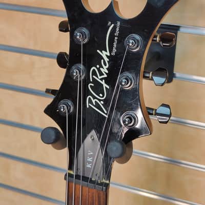 B.C. Rich KVV Signature Special c. 2005 - Black w/ tribal graphic image 4
