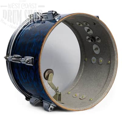 Vintage Rogers Holiday 12x8 Tom Blue Onyx Missing Reso Side Hoop and Rods image 3