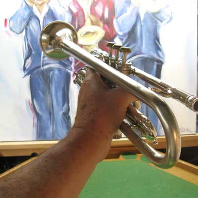 Bandmaster Artist Peashooter Trumpet 1933 - Buescher Art Stencil - No Case or MP image 11