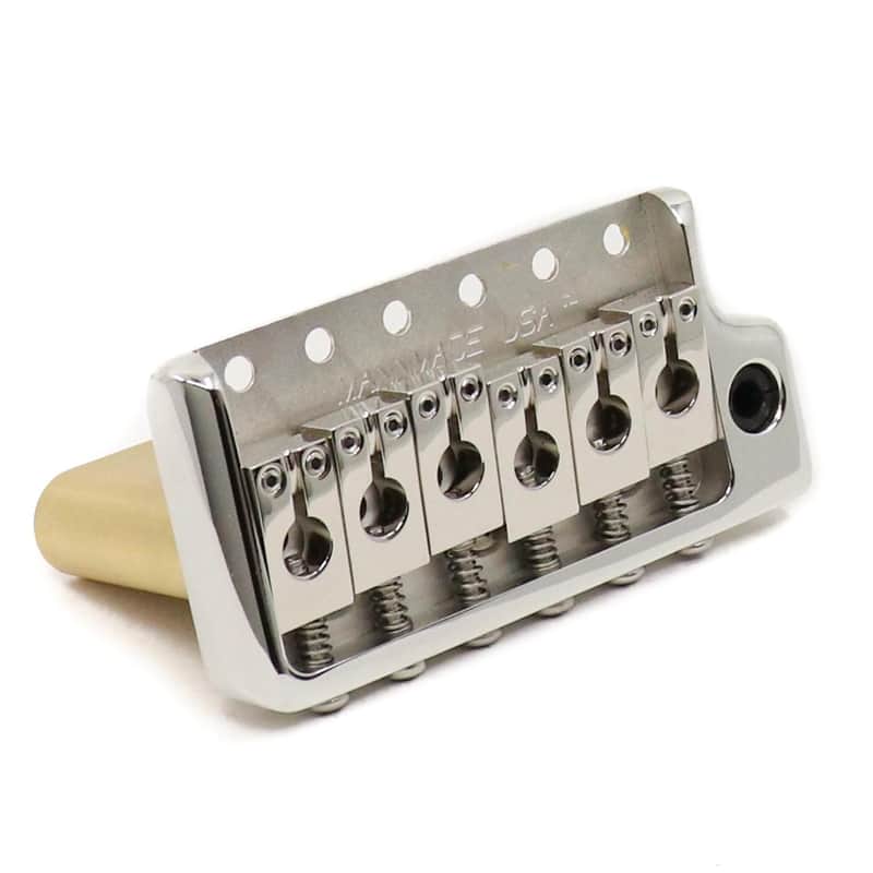 MannMade USA Tremolo Bridge - Nickel/Polished Saddles - fits PRS style guitars image 1