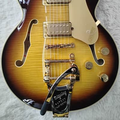 Gretsch Broadkaster JR LX Figured CB Electric Guitar w/Case, Caramel Dawn image 1