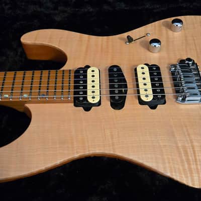 Suhr Modern Custom – Natural Flame Maple Top – Roasted Maple Neck – OHSC image 1