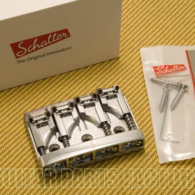 BB-0318-010 Schaller Roller Chrome 4-string Bass Bridge Made in Germany image 1