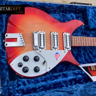 ♚ PRISTINE ♚ 2017 RICKENBACKER 350V63 Liverpool ♚ LUSH DEEP FIREGLO !♚ 6.2 LBS !♚ TOASTERS♚SAVE ££s. *360*330*325 image 6