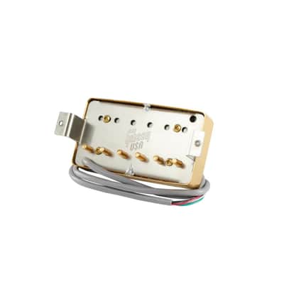 Gibson 498T Hot Alnico 5 Treble 4-Conductor Potted 14.2k Bridge Humbucker Pickup - Gold image 3