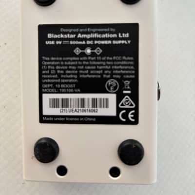 Blackstar Dept. 10 Boost Tube Boost Pedal 2021 - White image 5