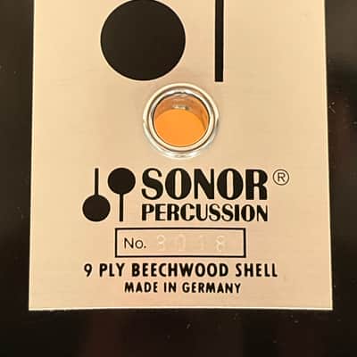 Sonor Phonic 22x14” Bass Drum 1987 ONYX Gloss Black - Bobby Christian Estate image 17